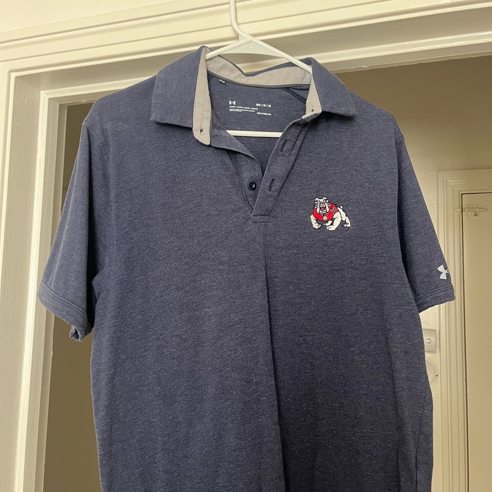 Under Armour Men's Blue Fresno State Polo